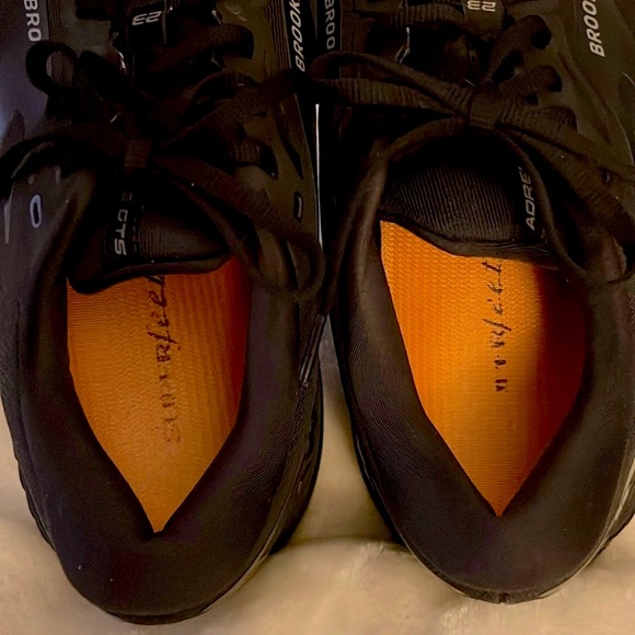 BROOKS 👟 BLACK GTS22 CUSHIONED ADRENALINE ATHLETIC SHOE SNEAKER Men’s 13 D Width - Picture 11 of 13